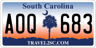 SC license plate AOQ683
