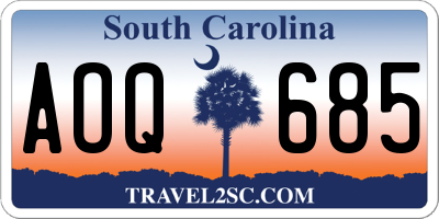 SC license plate AOQ685