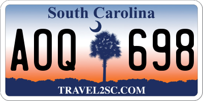 SC license plate AOQ698