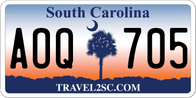 SC license plate AOQ705