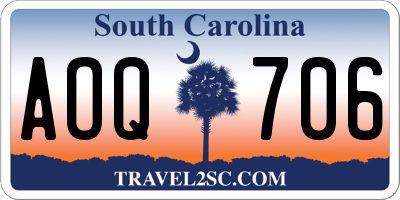 SC license plate AOQ706
