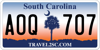 SC license plate AOQ707