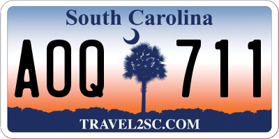 SC license plate AOQ711