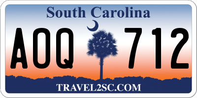 SC license plate AOQ712