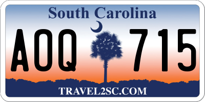SC license plate AOQ715