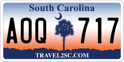 SC license plate AOQ717