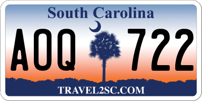 SC license plate AOQ722