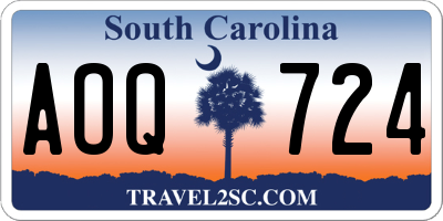 SC license plate AOQ724