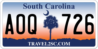 SC license plate AOQ726