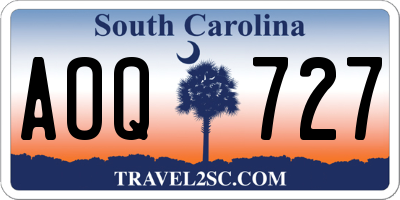 SC license plate AOQ727
