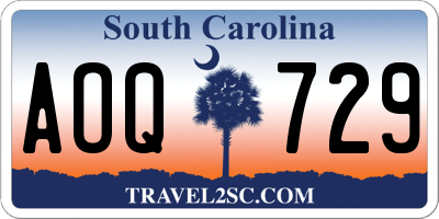 SC license plate AOQ729
