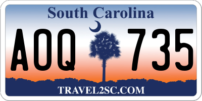 SC license plate AOQ735