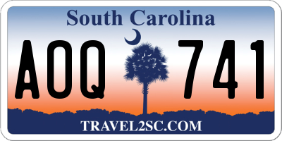 SC license plate AOQ741