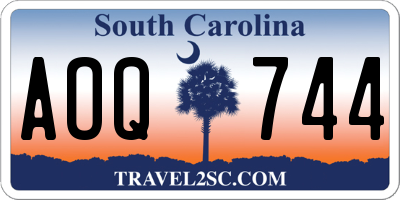 SC license plate AOQ744