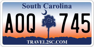 SC license plate AOQ745