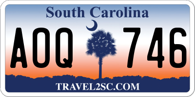 SC license plate AOQ746
