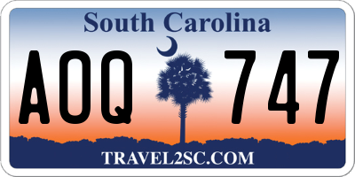 SC license plate AOQ747