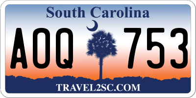 SC license plate AOQ753
