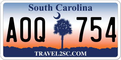 SC license plate AOQ754
