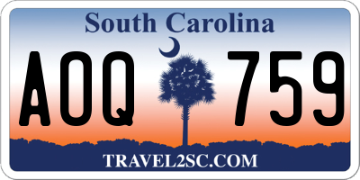 SC license plate AOQ759