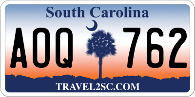 SC license plate AOQ762