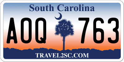 SC license plate AOQ763
