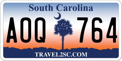 SC license plate AOQ764