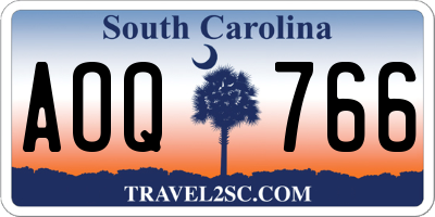 SC license plate AOQ766
