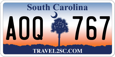 SC license plate AOQ767