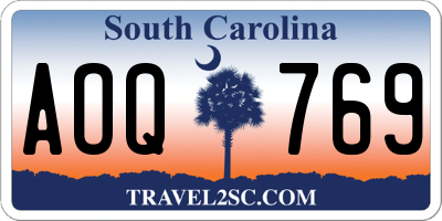 SC license plate AOQ769
