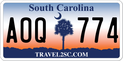 SC license plate AOQ774