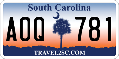SC license plate AOQ781