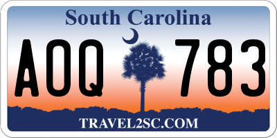 SC license plate AOQ783