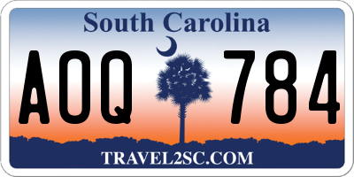 SC license plate AOQ784