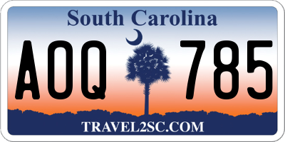 SC license plate AOQ785
