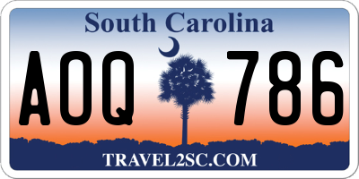 SC license plate AOQ786