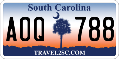 SC license plate AOQ788