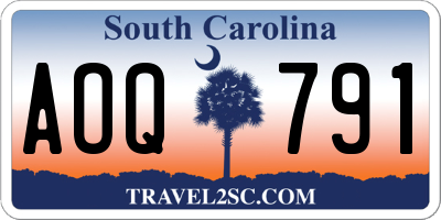 SC license plate AOQ791