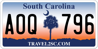 SC license plate AOQ796