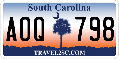 SC license plate AOQ798