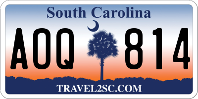 SC license plate AOQ814