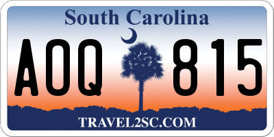 SC license plate AOQ815