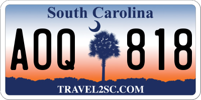 SC license plate AOQ818