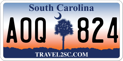 SC license plate AOQ824