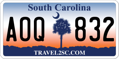 SC license plate AOQ832