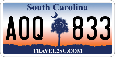SC license plate AOQ833