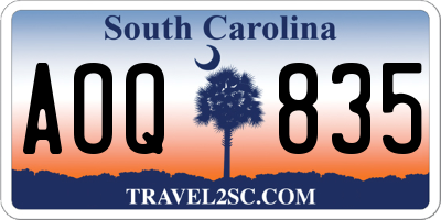 SC license plate AOQ835