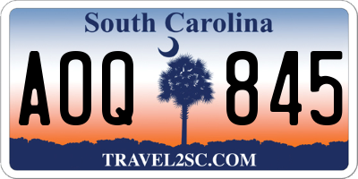 SC license plate AOQ845