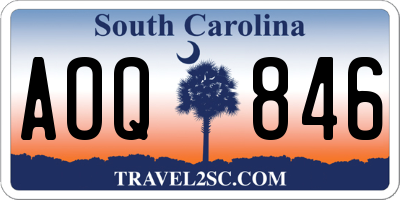 SC license plate AOQ846