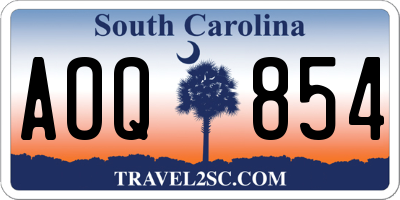 SC license plate AOQ854